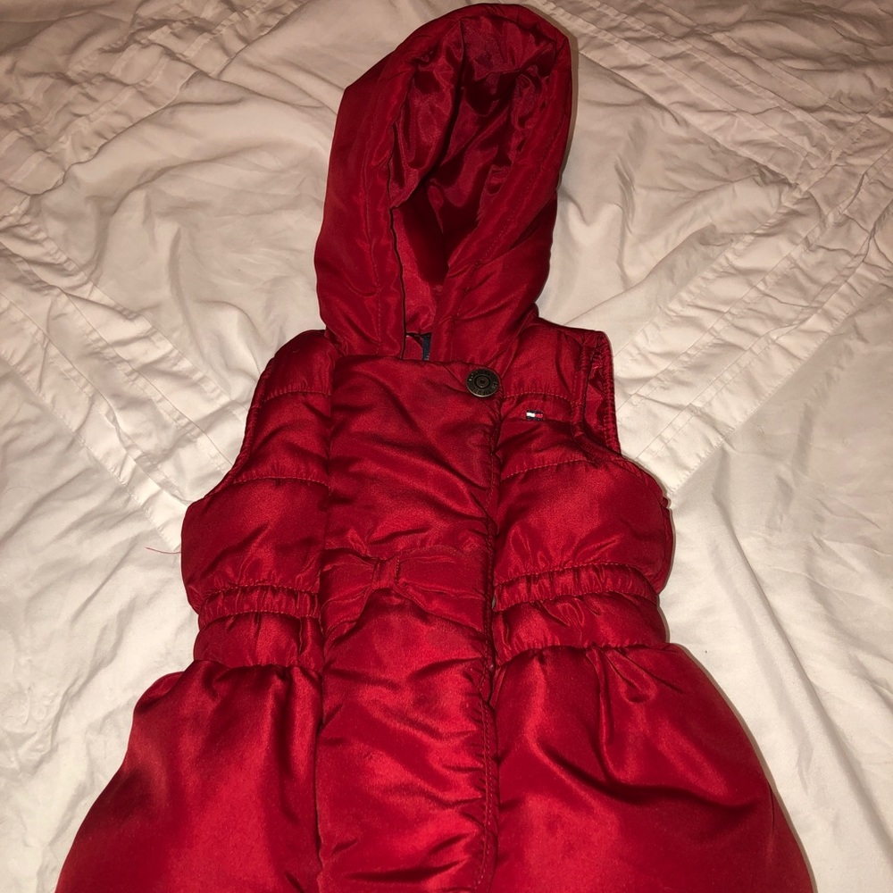 Tommy Hilfiger red puffer vest